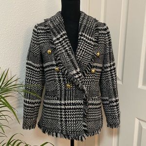 Halogen || Black and White Textured Blazer